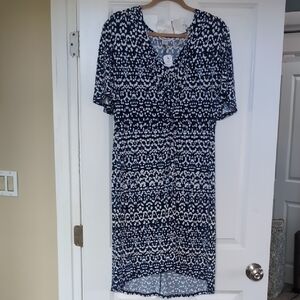 Tommy Bahama Blue and White Dotted Dress